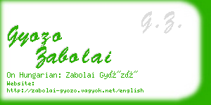 gyozo zabolai business card